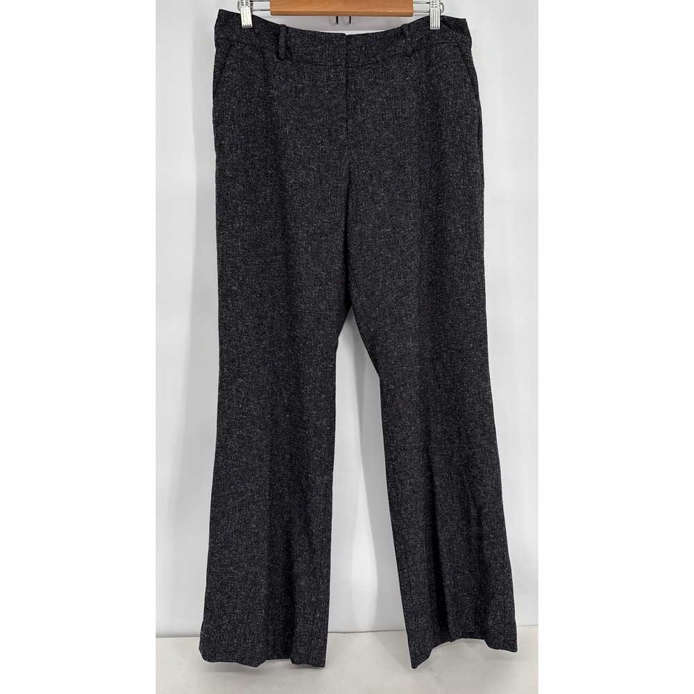 Liz Claiborne Womens Charcoal Gray Marl Straight Leg Dress Pants Slacks Sz 12